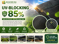 Lưới che nắng IRI đạt chứng nhận UV-Blocking 85%